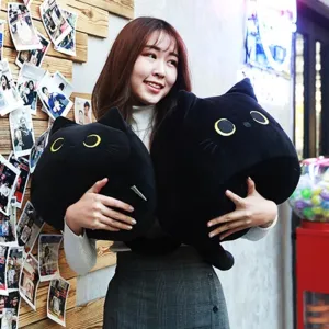 Cat Shaped Soft Plush Pillows Cartoon Animal Stuffed Toys