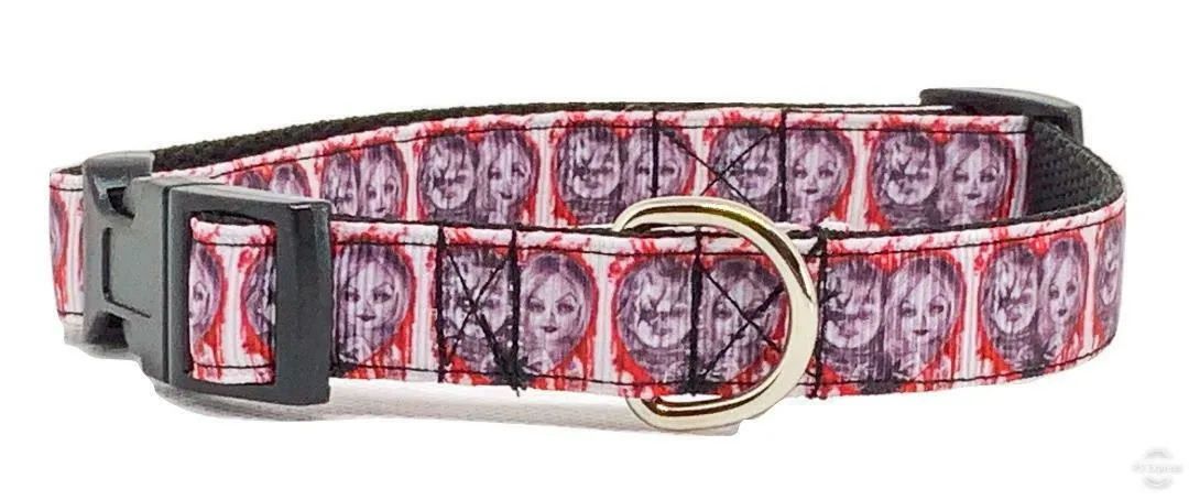 Chuck & Bride Dog collar handmade adjustable buckle collar 5/8"wide or leash Petcollarshandmade