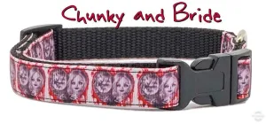 Chuck & Bride Dog collar handmade adjustable buckle collar 5/8"wide or leash Petcollarshandmade