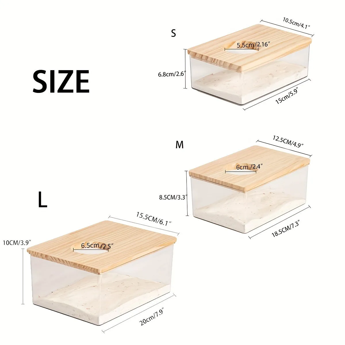 Clear Rectangular Dualpurpose Hamster Bath Basin  Small Pet Bathroom Solves Two Purposes