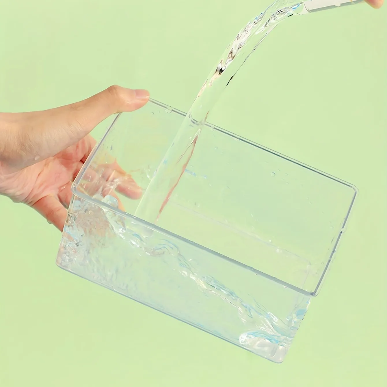Clear Rectangular Dualpurpose Hamster Bath Basin  Small Pet Bathroom Solves Two Purposes
