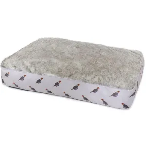 Cupid & Comet | Festive Pet Bed | Super Soft Partridge Print Mattress