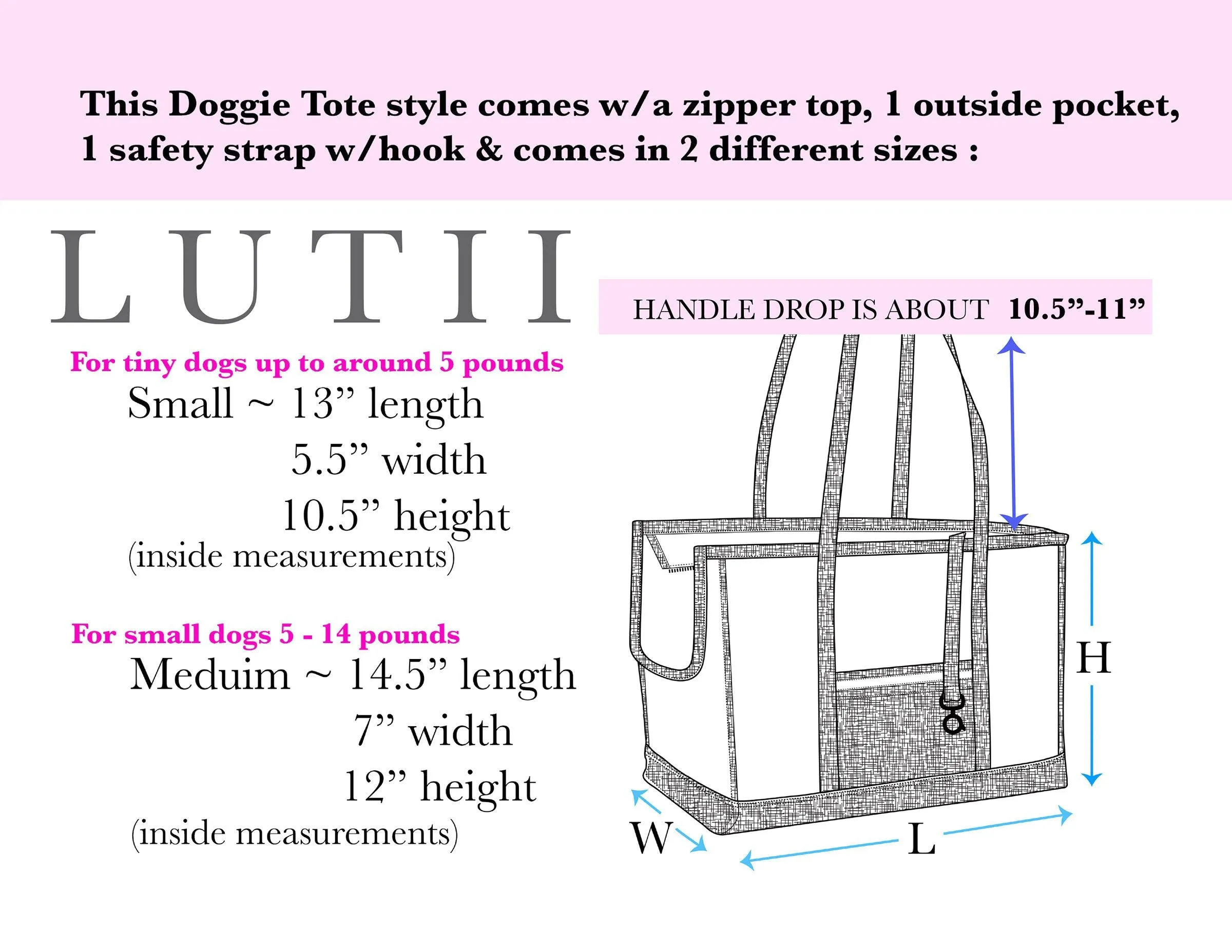 dog carrier, non-overheating, spring/summer lightweight 3D flowered pet tote-"Pink Poppies"