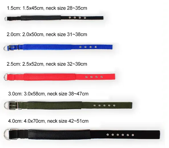 Dog Collar Soft Nylon Padded Adjustable Collars