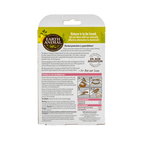 Earth Animal Nature’s Protection™ Flea & Tick Herbal Collar for Cats