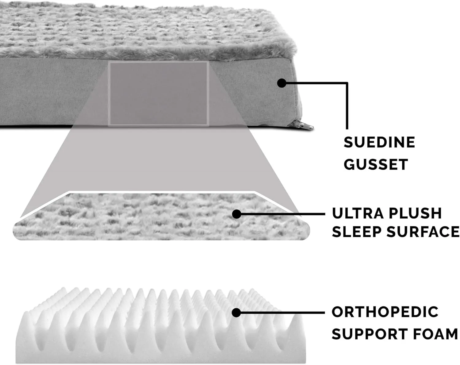 Furhaven Orthopedic Dog Bed Large Gray