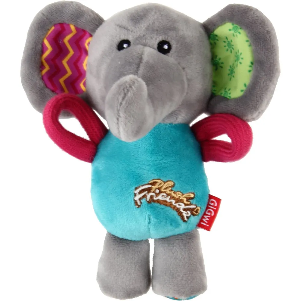 GiGwi Plush Friendz Tug Dog Toy (Elephant)