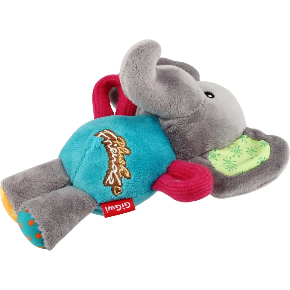 GiGwi Plush Friendz Tug Dog Toy (Elephant)