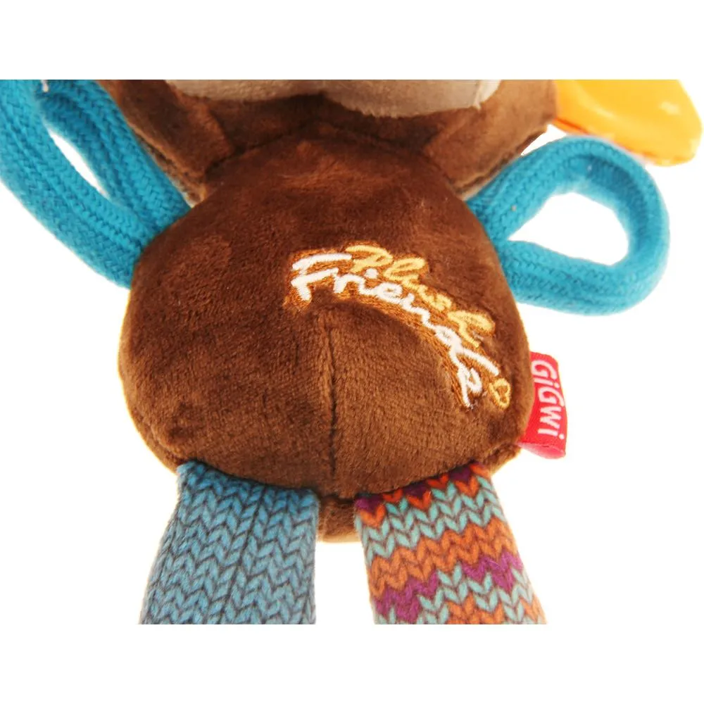 GiGwi Plush Friendz Tug Dog Toy (Monkey)