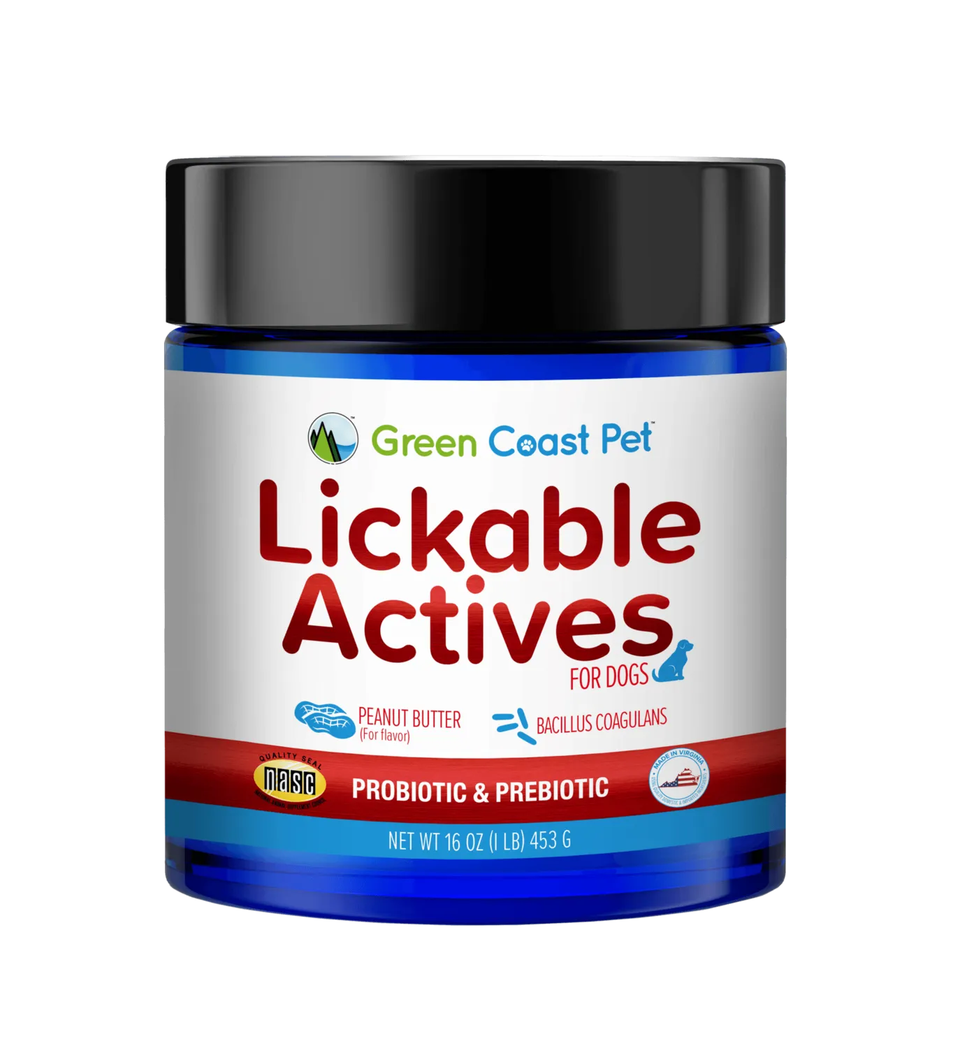 Green Coast Pet Lickable Actives Probiotic & Prebiotic for Dogs