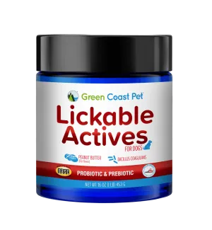 Green Coast Pet Lickable Actives Probiotic & Prebiotic for Dogs