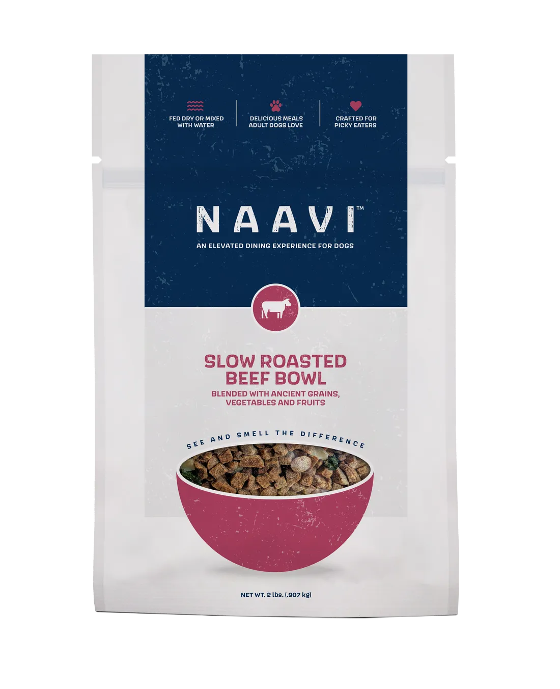 Naavi Slow Roasted Beef Bowl for Dogs