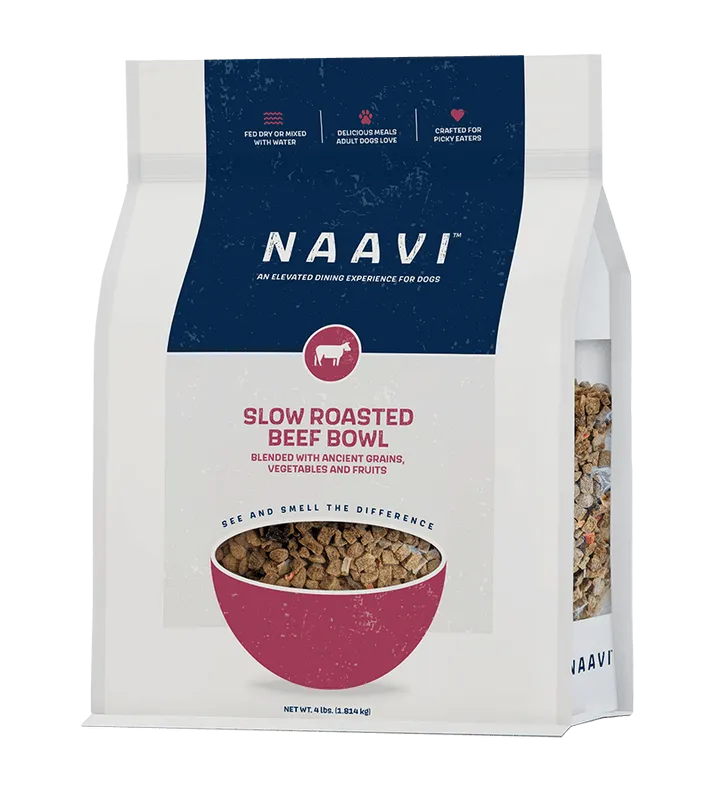 Naavi Slow Roasted Beef Bowl for Dogs