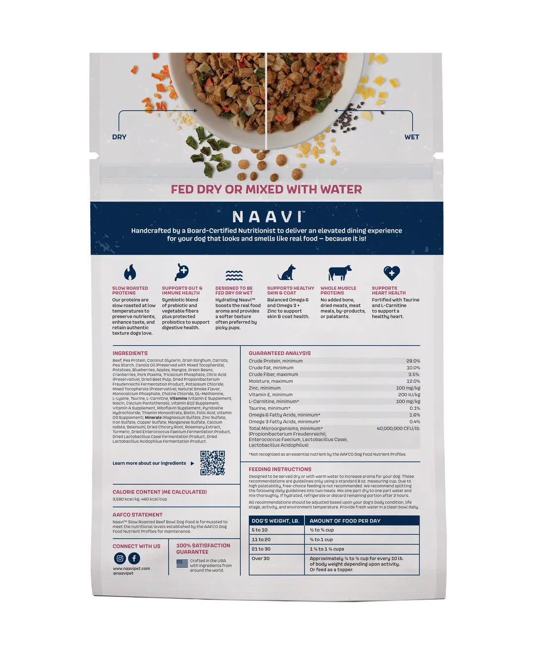 Naavi Slow Roasted Beef Bowl for Dogs