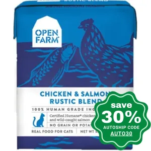 Open Farm - Wet Food for Cats - Grain Free Rustic Blend Chicken & Salmon Recipe - 5.5OZ (min. 24 cartons)