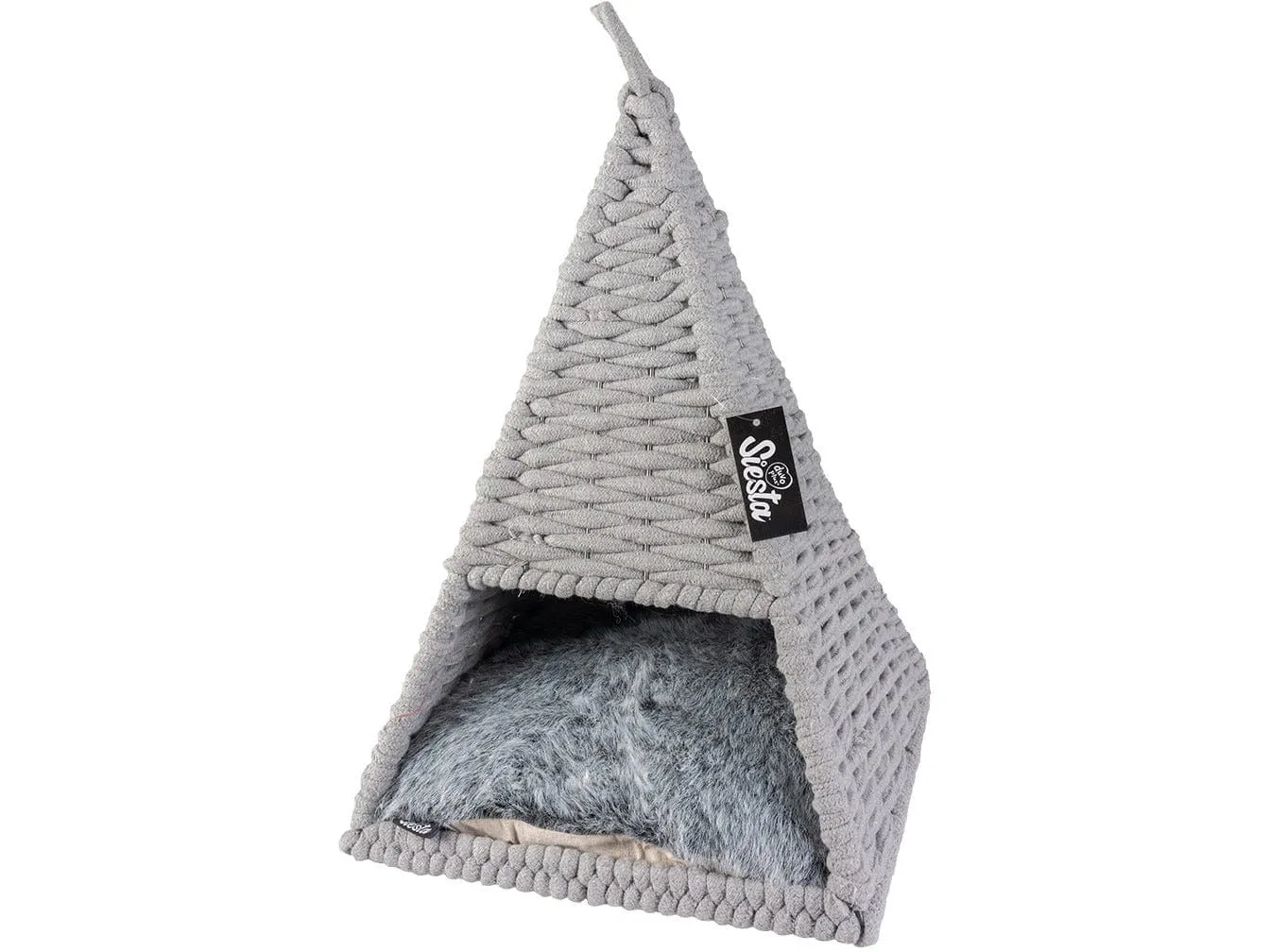 OYSTER TIPI IN COTTON ROPE 37x37x55cm grey