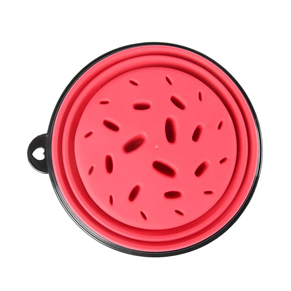 PAWS ASIA Factory Pet Feeding Eco Friendly Plastic Multi Color Travel Portable Slow Feeder Collapsible Dog Bowl