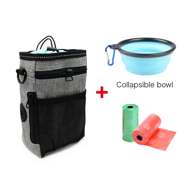 Portable MULTI-PURPOSE Dog Training, Treat Snack, Poop Bag & Storage Pouch