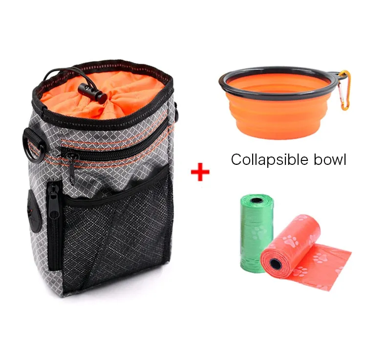 Portable MULTI-PURPOSE Dog Training, Treat Snack, Poop Bag & Storage Pouch