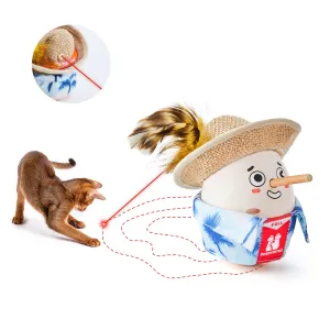 Potaroma Electric Self-Wobble Cat Laser Toy, Irregular Laser Movements