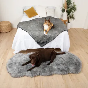 PupRug™ Orthopedic Runner Bed   Matching Waterproof Blanket Bundle - Charcoal Grey