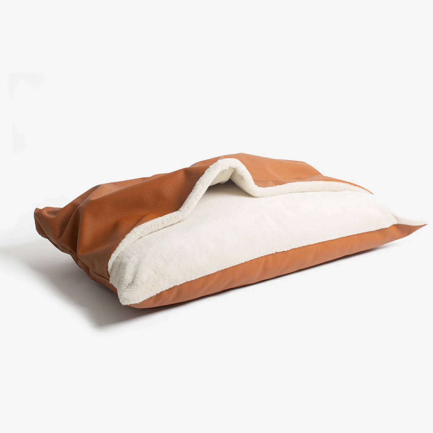 Sleepy Burrows Bed in Ember Rhino Tough Faux Leather by Lords & Labradors