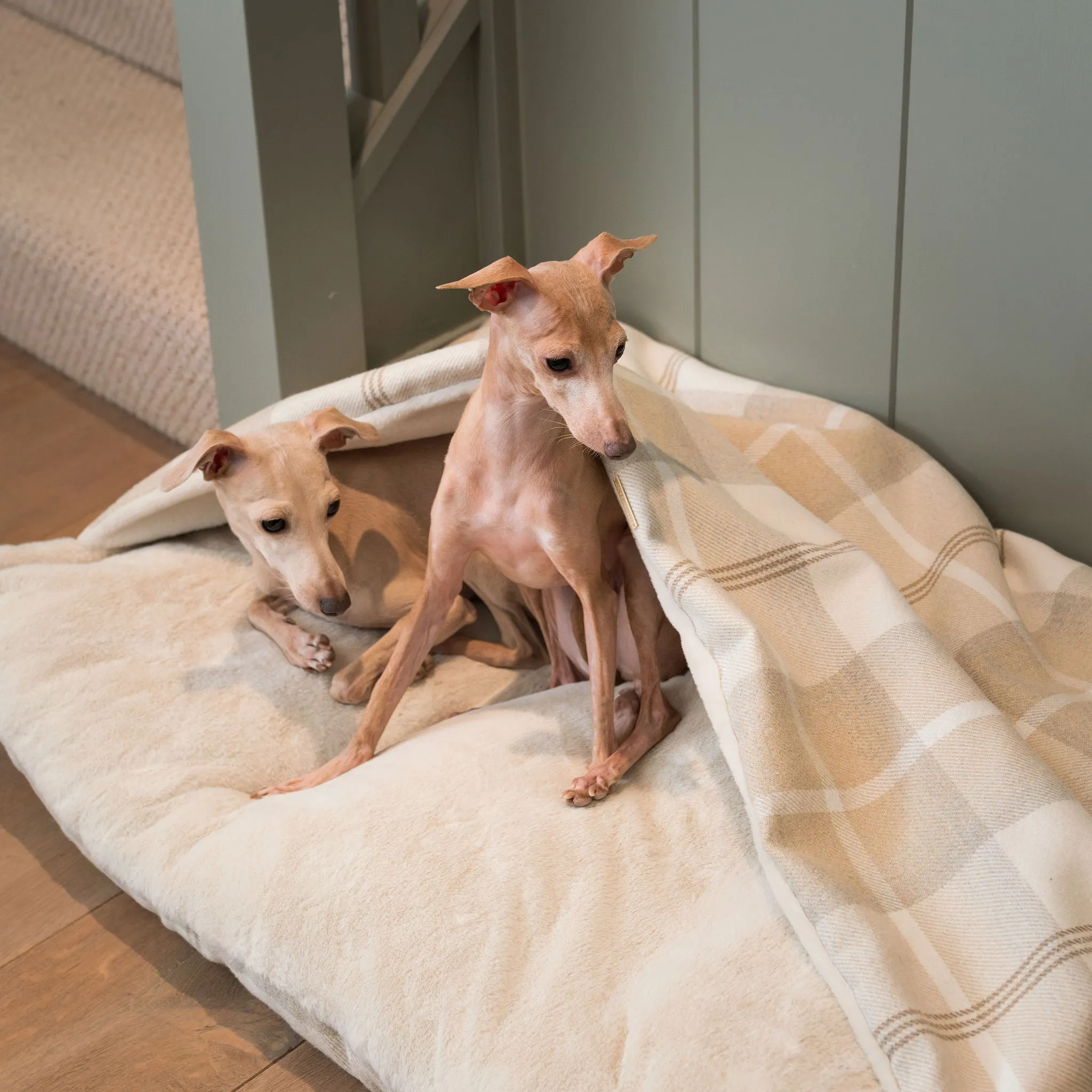 Sleepy Burrows Bed With Removable Cover in Balmoral Natural Tweed by Lords & Labradors