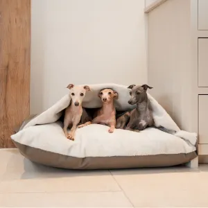 Sleepy Burrows Bed With Removable Cover in Camel Rhino Tough Faux Leather by Lords & Labradors