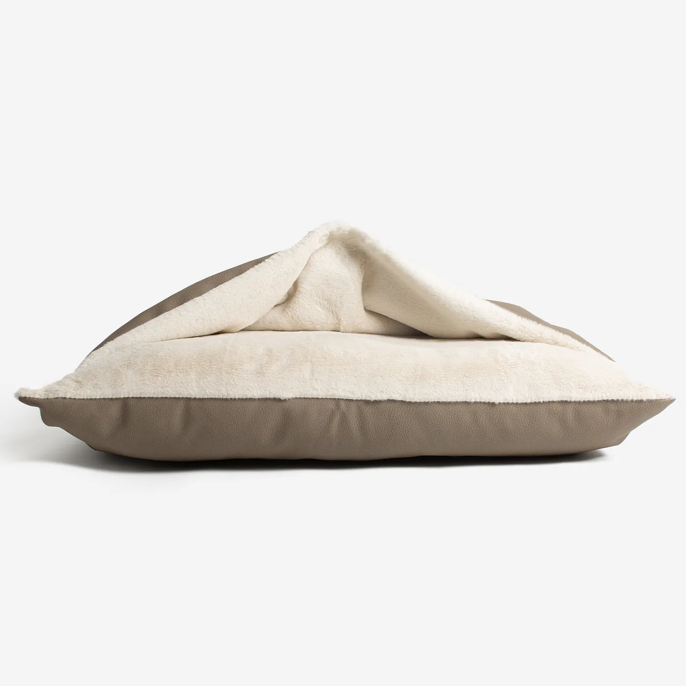 Sleepy Burrows Bed With Removable Cover in Camel Rhino Tough Faux Leather by Lords & Labradors