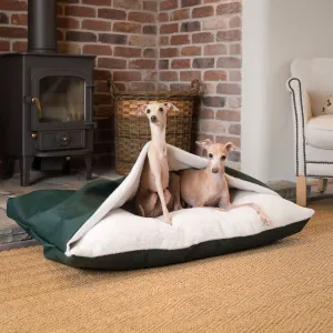 Sleepy Burrows Bed With Removable Cover in Forest Rhino Tough Faux Leather by Lords & Labradors