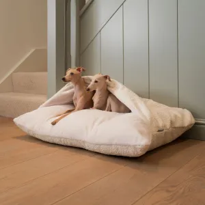 Sleepy Burrows Bed With Removable Cover in Ivory Bouclé by Lords & Labradors