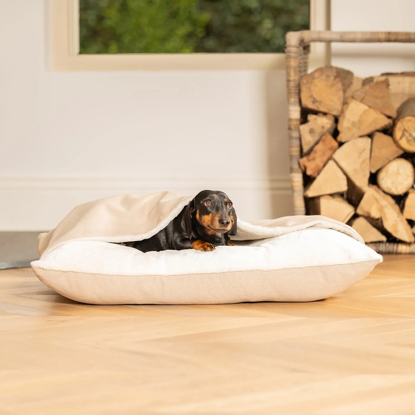 Sleepy Burrows Bed With Removable Cover in Savanna Oatmeal by Lords & Labradors