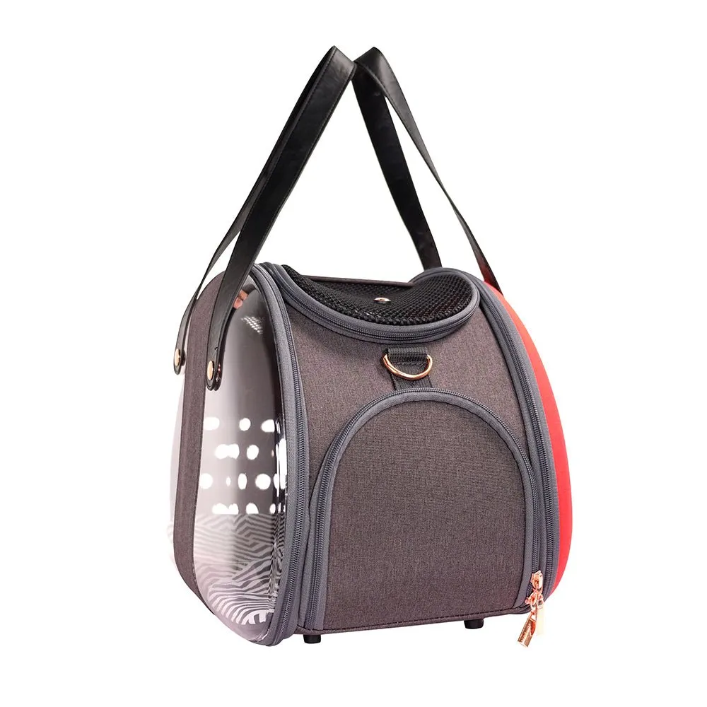 The Bubble Hotel Semi-Transparent Pet Carrier – Scarlet Red