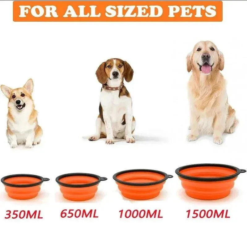 Ultimate Collapsible Silicone Pet Bowl – Portable Travel Dog & Cat Feeder, Foldable Food & Water Bowl for Outdoor Adventures