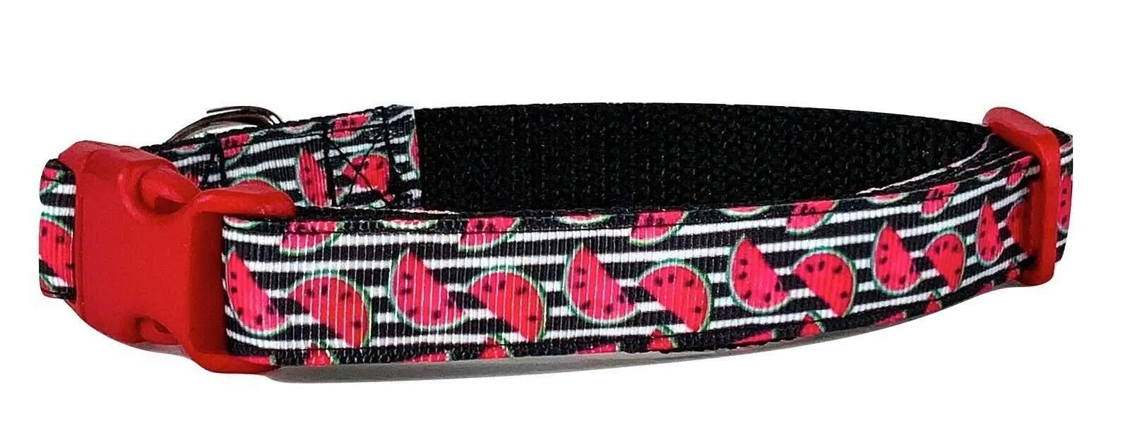 Watermelon dog collar handmade adjustable buckle collar 5/8" wide or leash Petcollarshandmade